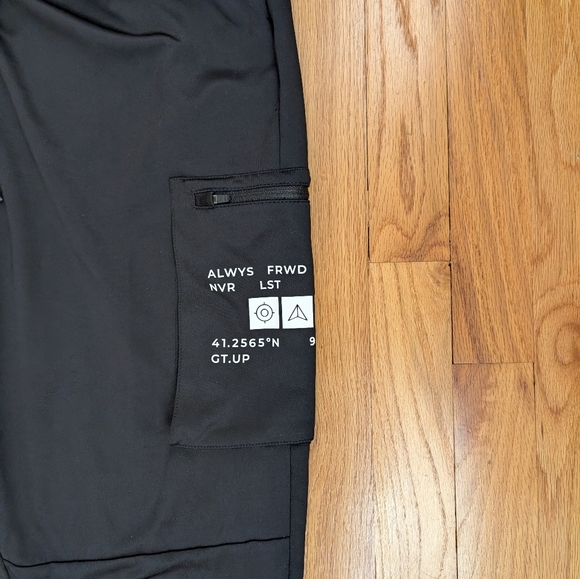 Battle Logo Drawstring Waist Black Joggers - Picture 3 of 9